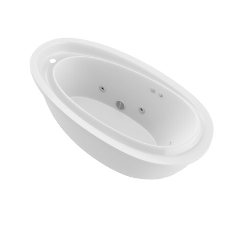 Atlantis Whirlpools Breeze 38 x 71 Oval Freestanding Whirlpool Bathtub 3871BW